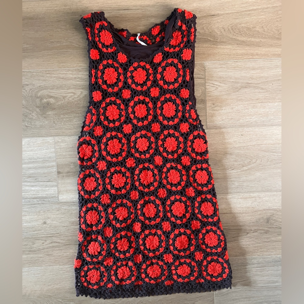 Free People Crochet Mini Dress